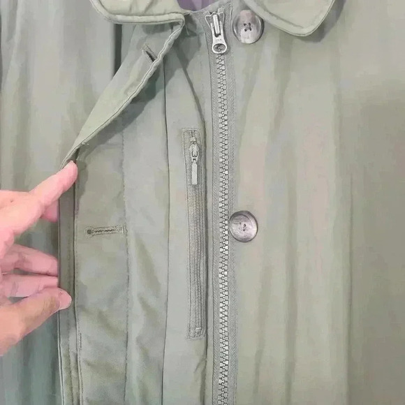 Lands End Goosedown green parka, coat, jacket, Size 6-8 S/P - Picture 9 of 13